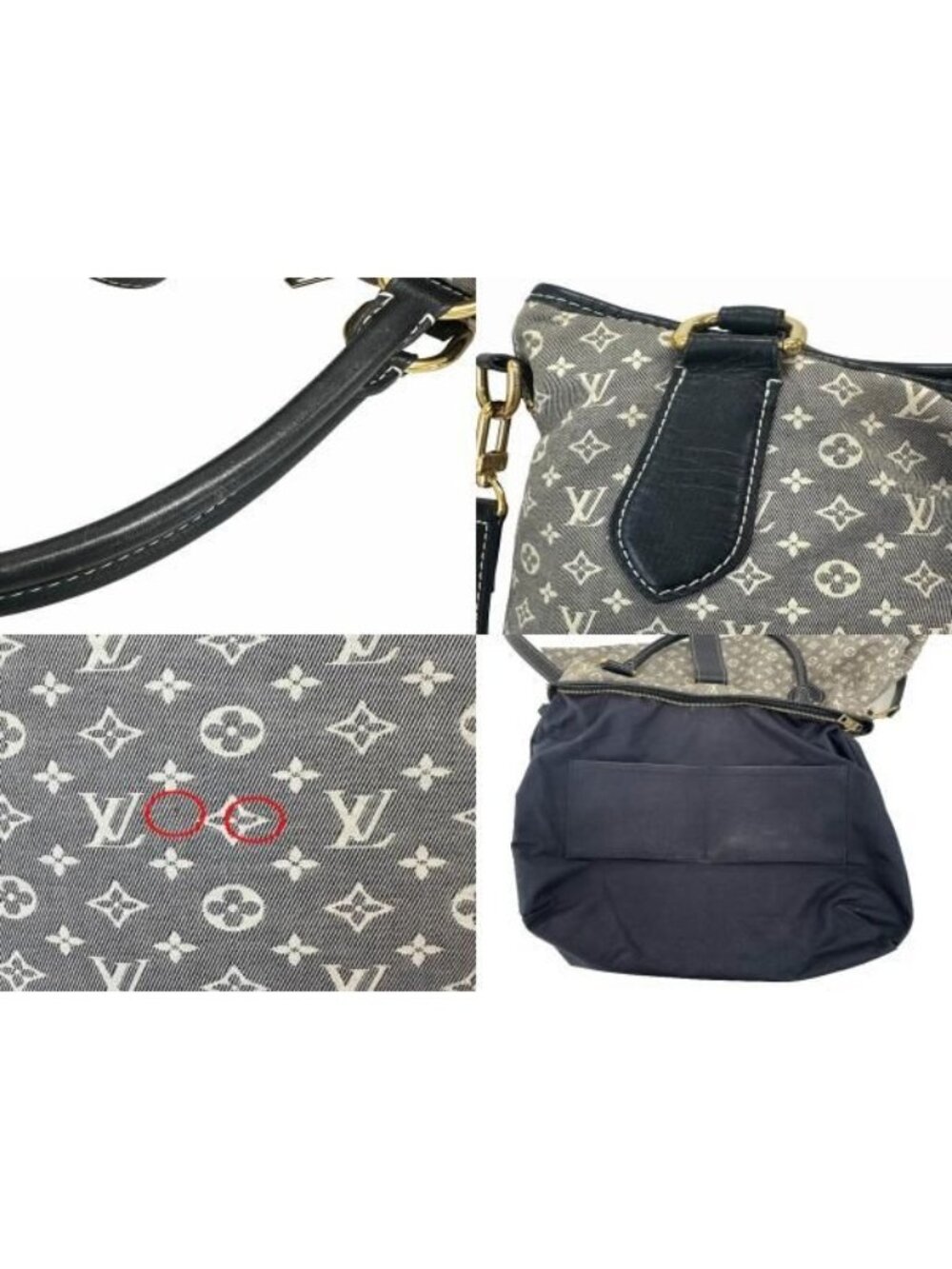 Louis Vuitton Monogram Idylle Elegy 2-Way Tote Shoulder Bag Navy - Picture 8 of 9